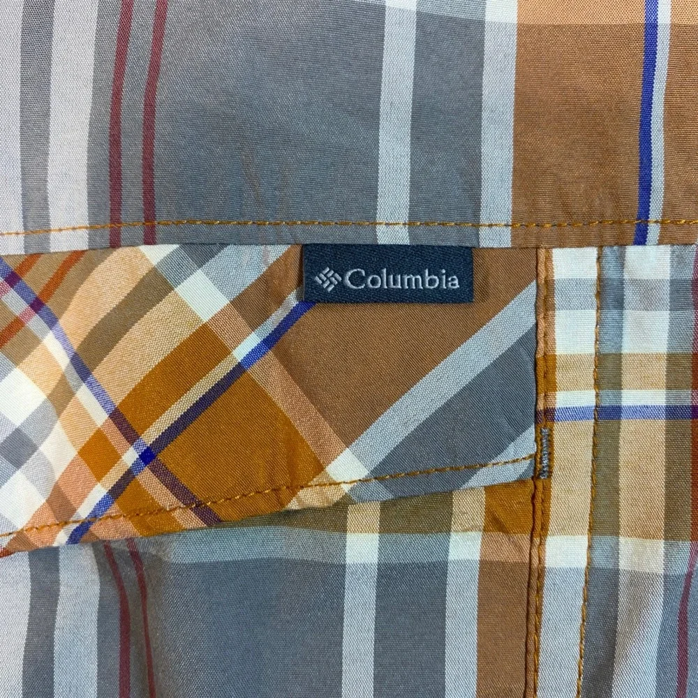 Columbia (Lot of 2) Omni-Shade Plaid Hiking Shirt Mens XL Long Sleeve Button Up